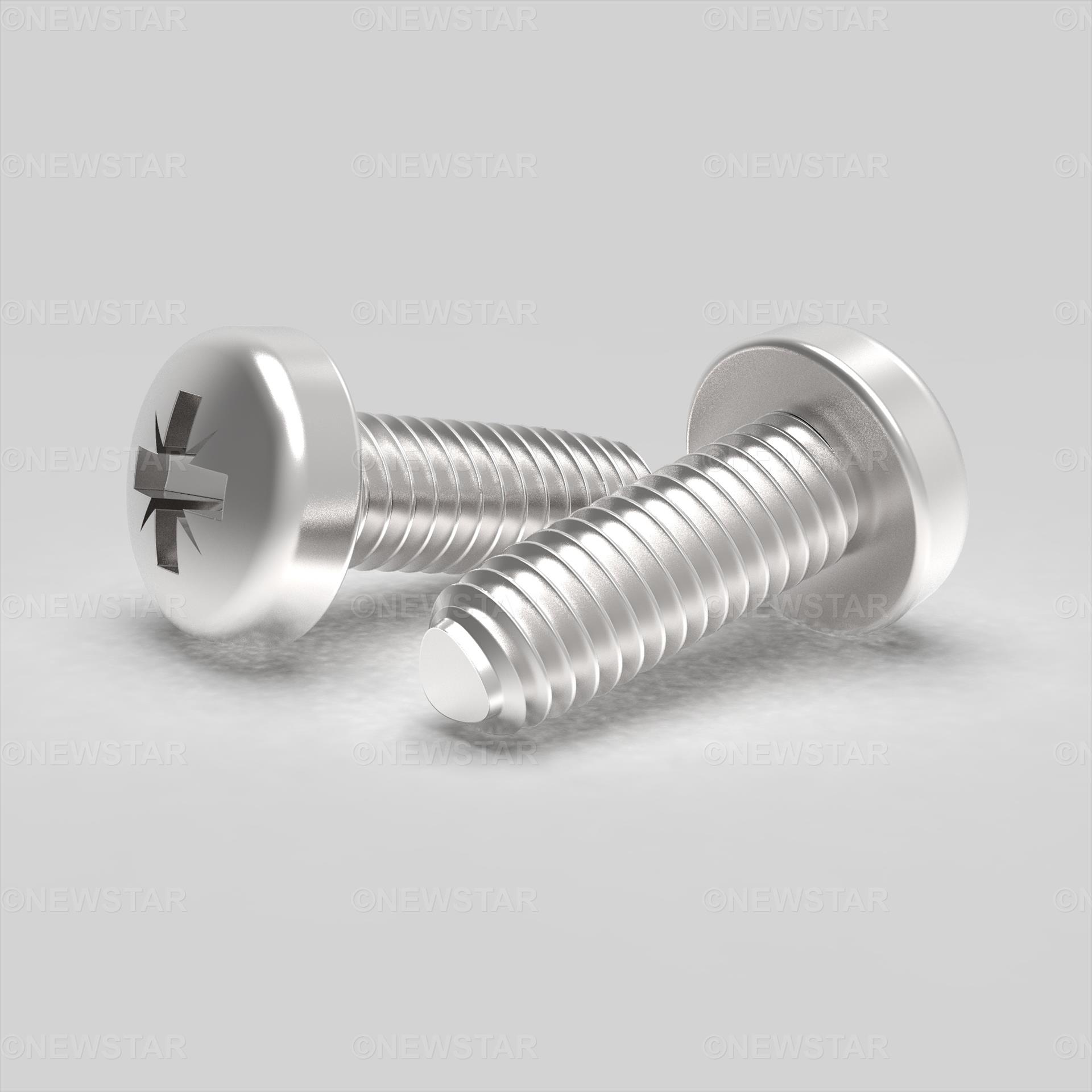 M2 X 8 Pan Pozi Thread Forming Screw DIN7500C Steel Zinc