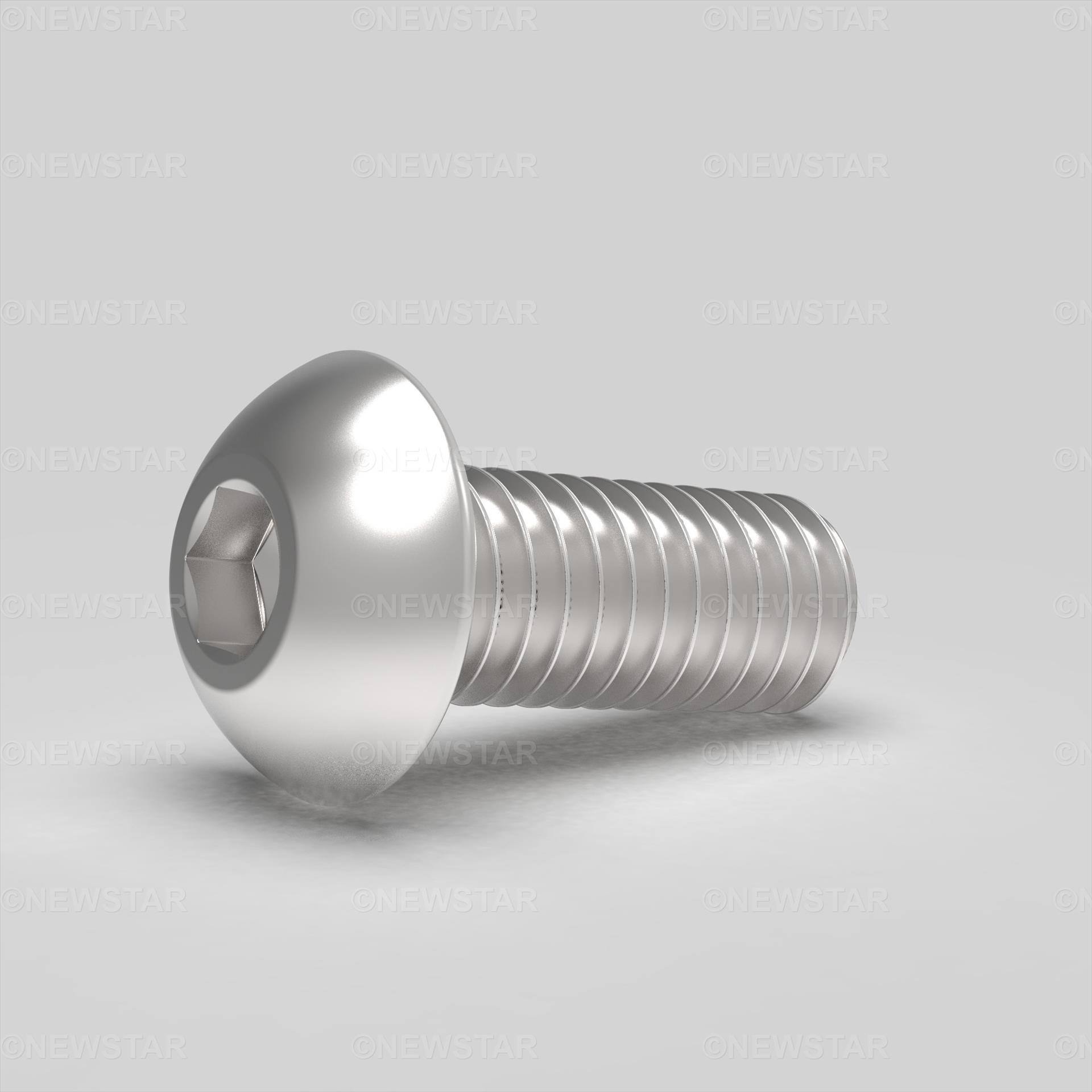 M2.5 X 8 Socket Button ISO 7380-1 A4 Stainless Steel